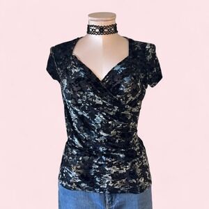 Black ruched camo top 🖤